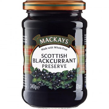 Mackays blackcurrant preserve glas340g