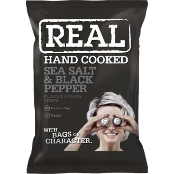 Real crisps seasalt blackpepper crisps zak150g 0