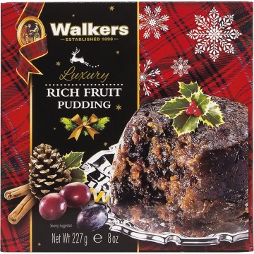 Walkers luxury rich fruit pudding 227g