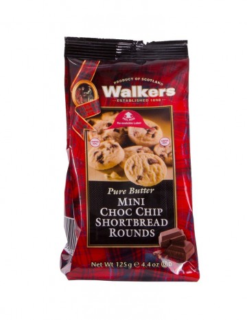 Walkers mini choc chip shortbread rounds 98001768lr 125gr