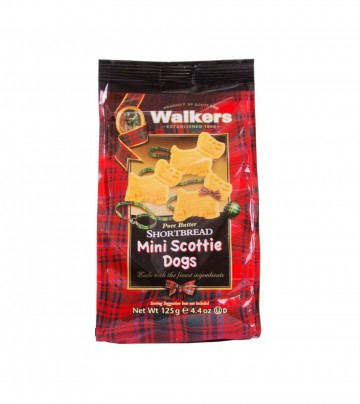 Walkers mini shortbread scottie dogs zakje 125gr